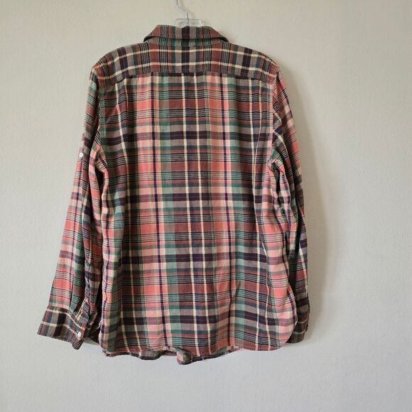 Lauren Jeans Company Womens Green and Pink Plaid Casual Shirt Shacket Size L - Picture 5 of 5